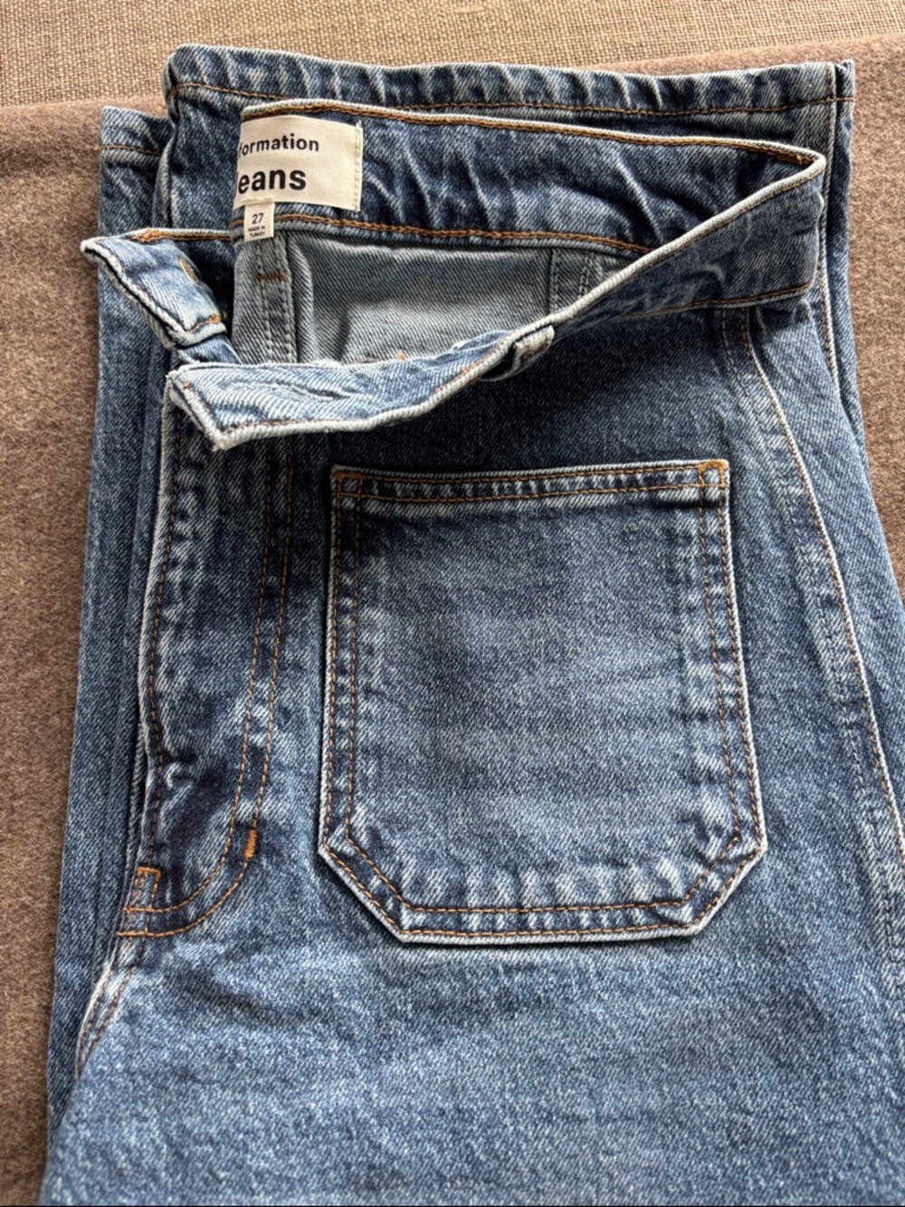 Like New | Reformation Wide-Leg Sailor Crop Jeans